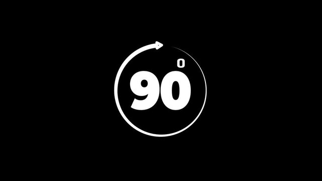 90 degree rotate view icon animation 4k animated background