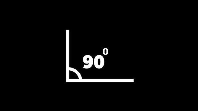 90 degree and 90 degree angle.