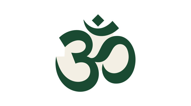 Om Symbol Sacred Hinduism Buddhism Jainism Spiritual Icon.
