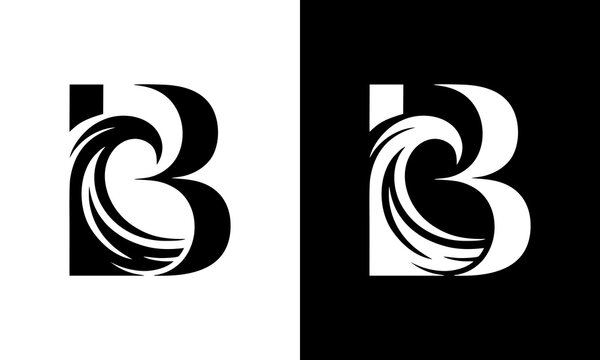 Minimalist letter b logo desi...
