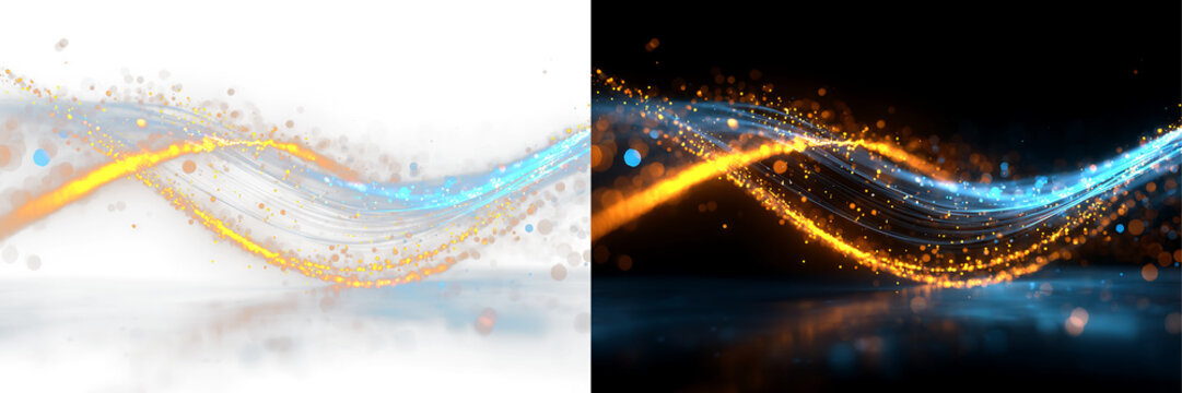 Futuristic big data flow with digital stream atmosphere PNG