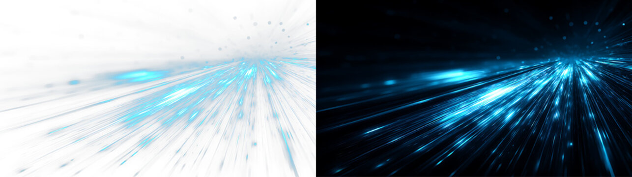 Abstract information flow with glowing technology particles PNG
