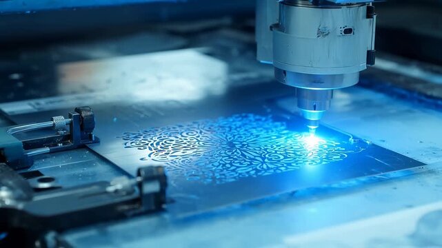 Precision Laser Cutting of Intricate Floral Patterns on Metal Surface