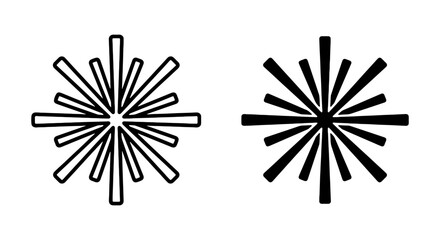 Explosion Starburst Icons, Bursting Rays, Radial Lines, Graphic Elements © Lamiya