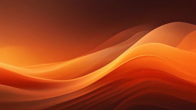 Abstract Orange and Red Flowing Waves Background.