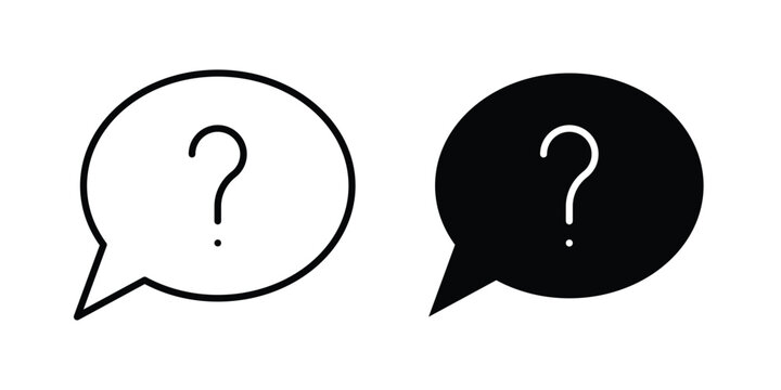 Comment question icon editable. Vector pack in black