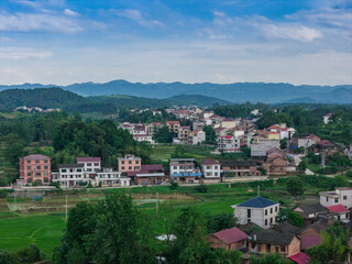 Obraz premium Beautiful Villages and Pastoral Scenery