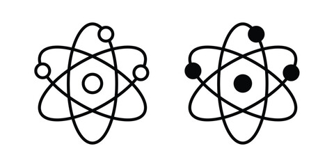 Physics icon editable. Vector pack in black © Annimo