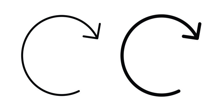 Redo icon editable. Vector pack in black
