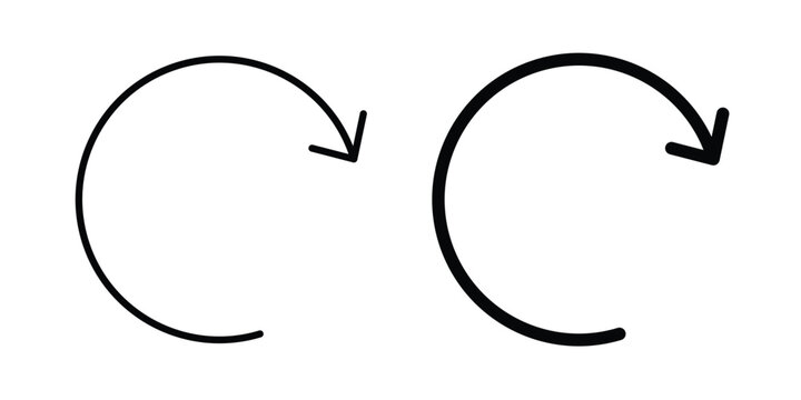 Rotate right icon editable. Vector pack in black