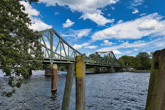 Glienicke Bridge in Potsdam Berlin Germany historic bridge of spies -  real photography - authentic - no ai