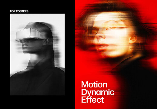 Dynamic Blur Photo Effect &ndash; Shaking for Poster & Social Media (PSD)