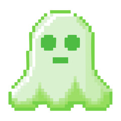 Fototapeta premium Pixel art ghost icon