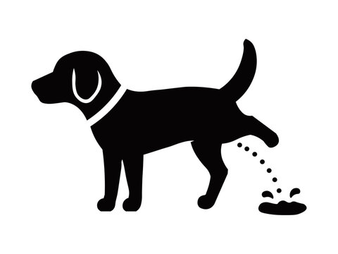 Dog urinating icon
