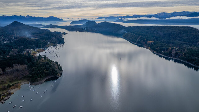Lake view from above