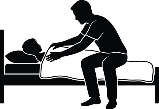 parental care and comfort for a resting child
