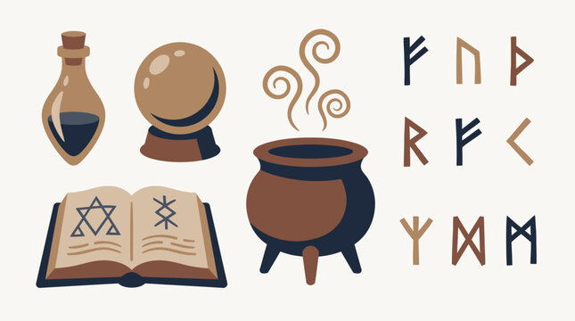 Magical and mystical symbols and objects.