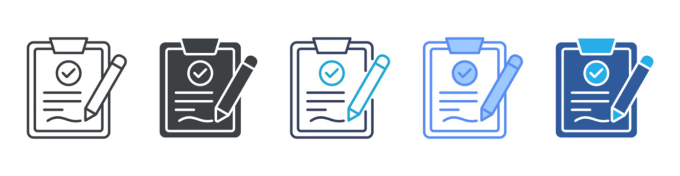 Commitment icon set multiple style collection