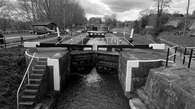 Hatton Locks Grand Union Canal Warwickshire England.