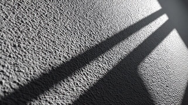 Parallel shafts of light create strong diagonal shadows across a rough, textured surface.