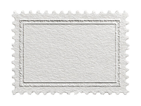 A decorative rectangular doily with intricate lace edges and a thin inner border, isolated on transparent background