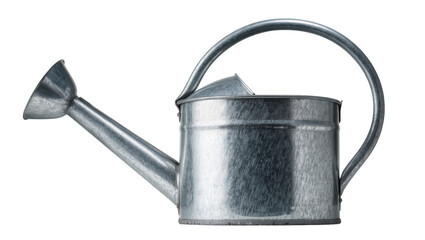 Galvanized metal watering can with handle and spout © Julia