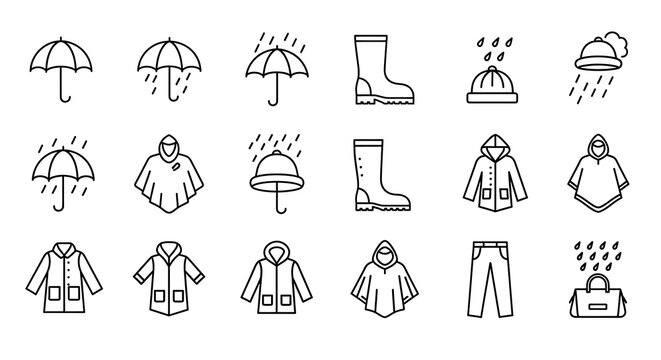 Set of sixteen diverse flat icons