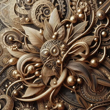 Premium Iboga Root Tribal Mosaic Background