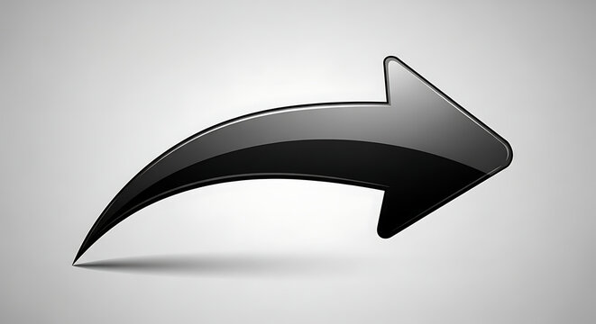 Modern arrow icon pointing forward and looping back