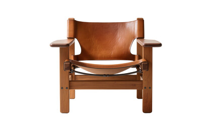 Brown leather safari chair with wooden frame © Niklas