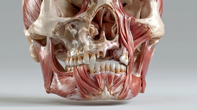 National Cleft & Craniofacial Awareness & Prevention Month: 3D medical visualization of human craniofacial anatomy with unilateral cleft palate, subsurface scattering skin shader revealing bone 
