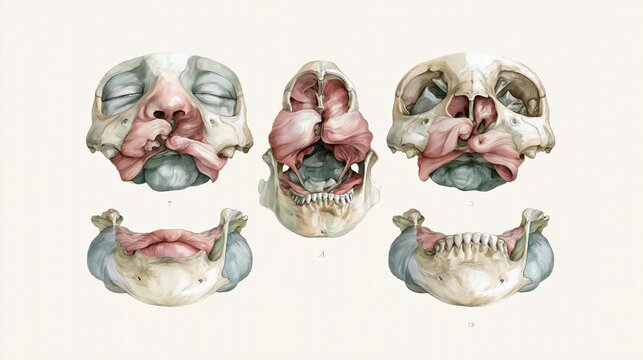 National Cleft & Craniofacial Awareness & Prevention Month: illustration of infant facial development stages showing cleft lip and palate anatomy