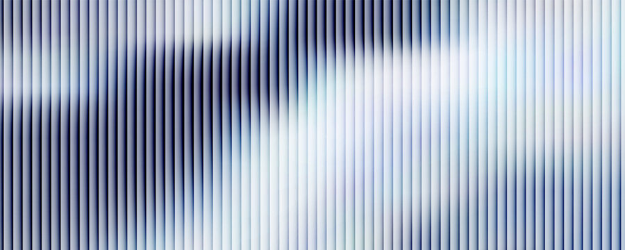 Soft glass ripple gradient in icy pale blue and lavender hues. Delicate reeded texture with frosted distortion effect and minimal vertical blur. Glass texture