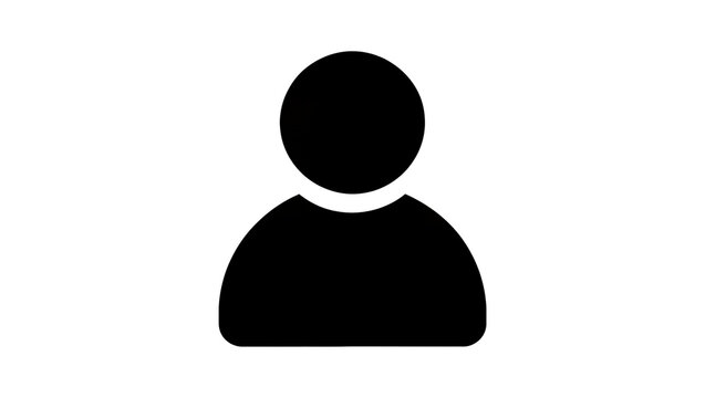 Black silhouette of a person icon