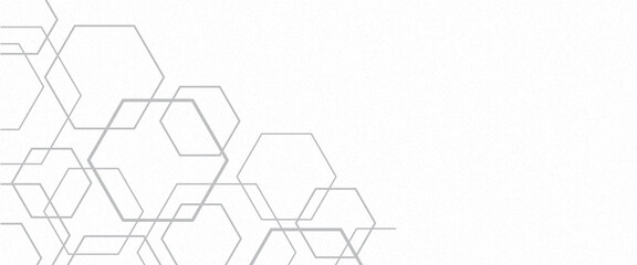 Hexagonal lines forming an abstract network pattern across a textured greyscale gradient, depicting themes of technology, connectivity, and digital infrastructure © Vero Dibe