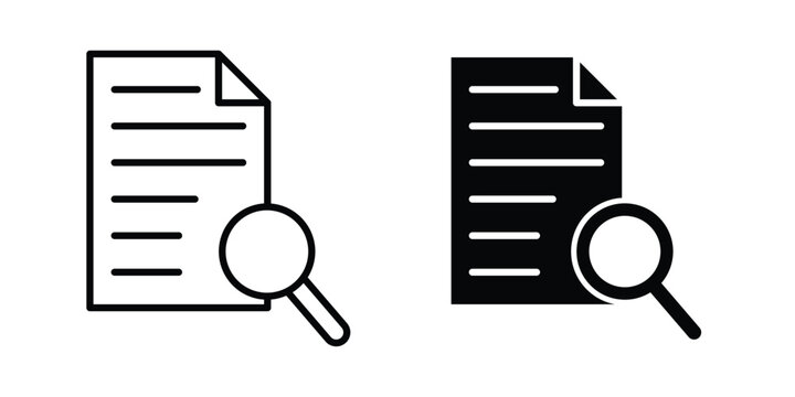Case studies icon set in black, suitable for graphic projects and designs