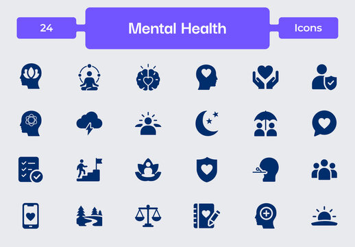 Mental Health Icon Set
