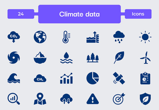 Climate Data Icon Set