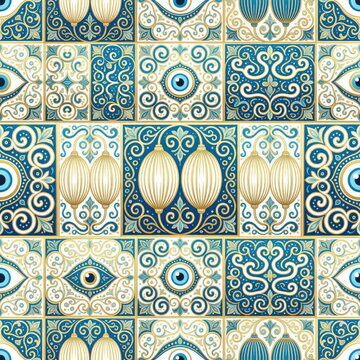 Premium Syrian Rue Tribal Mosaic Background
