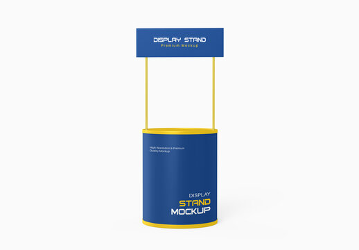 Exhibition Counter Display Stand PSD Mockup