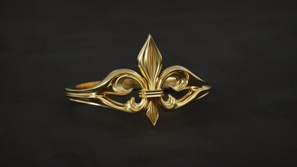 Fleur de Lis Statement Ring Medieval French Royal Symbol © Nada