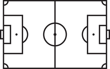 Soccer Field Layout Blueprint And Pitch Diagram © Nazrul Art24