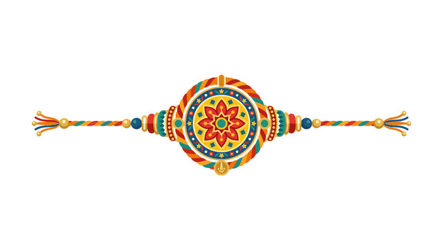 Decorative Rakhi Bracelet Illustration for Raksha Bandhan Festival