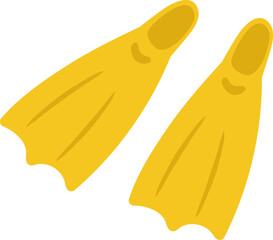 Diving Fins Illustration Isolated on Transparent Background © 현구 강