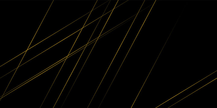 Abstract black with gold lines, triangles background modern design. Vector illustration EPS 10.