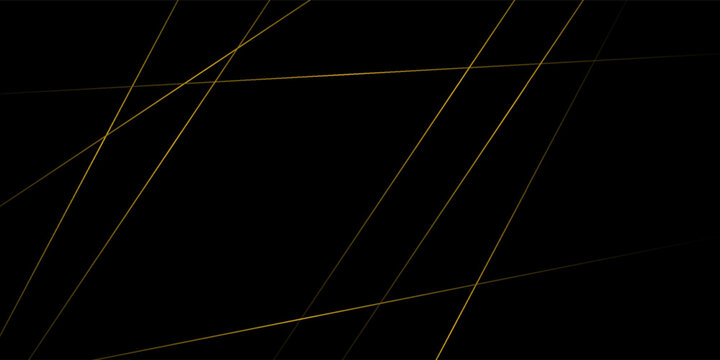 Abstract black with gold lines, triangles background modern design. Vector illustration EPS 10.