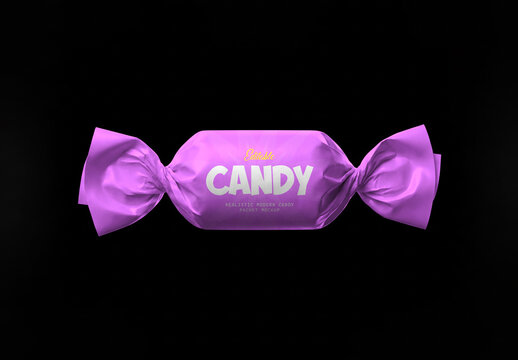 Candy Wrapper Packaging Mockup Template