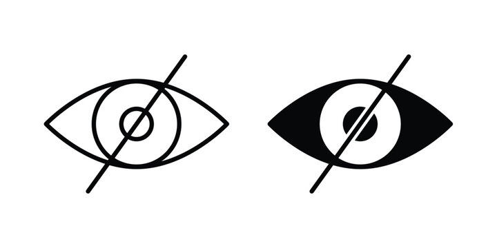 Sensitive content icon set in black, suitable for graphic projects and designs