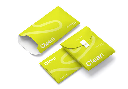 Paper Envelope Packaging Mockup