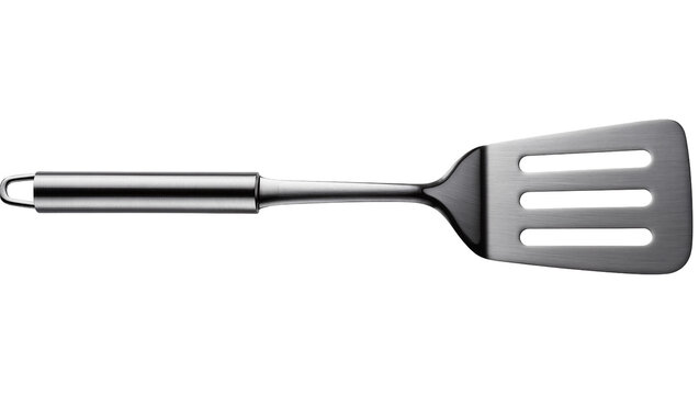 Stainless steel slotted turner spatula with handle loop